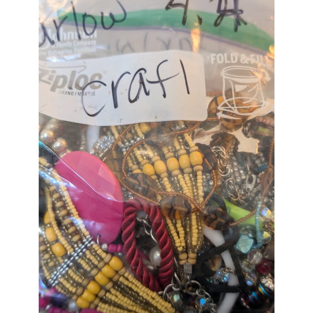 Jewelry Lot Harlow Repurpose Bag 4 Plus Lbs Beads/Craft/Repurpose Pieces